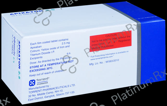 Apixator 2.5mg Tablet 10s