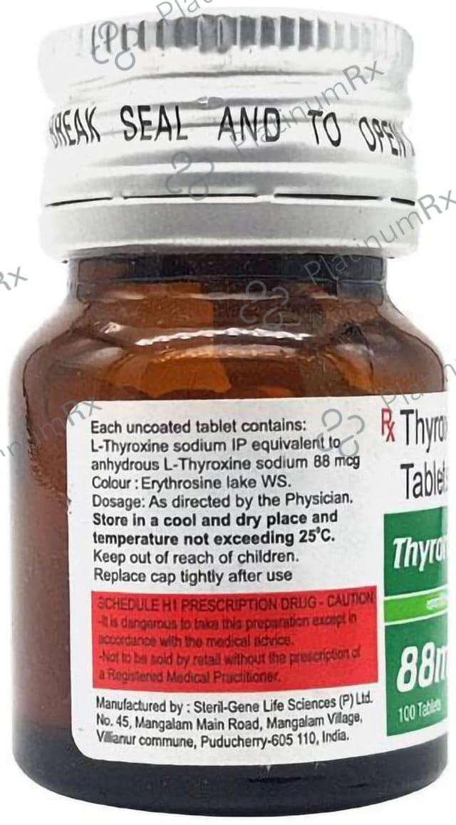 Thyrorich 88mcg Tablet 100s