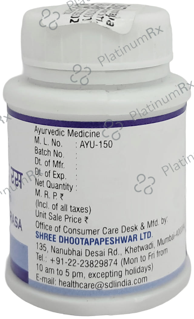 Dhootapapeshwar Smrutisagar Rasa Tablet 50 tablets