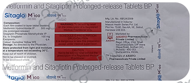Sitaglo M 100/500mg Tablet PR 15s