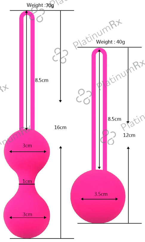 Healthcave Medgram Single Kegel Ball Pelvic Muscle Exerciser and Toner Pink