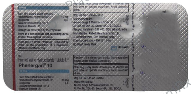 Phenergan 10mg Tablet 10s