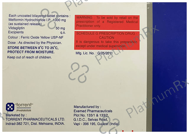Torglip M SR 1000mg Tablet 10s