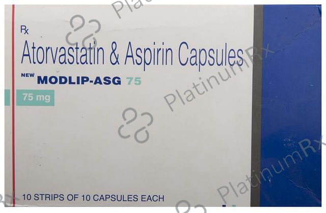 New Modlip Asg 75/10mg Capsule 10s