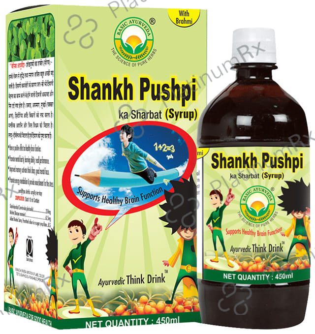 Basic Ayurveda Shankh Pushpi Ka Sharbat - Syrup for Healthy Brain Function