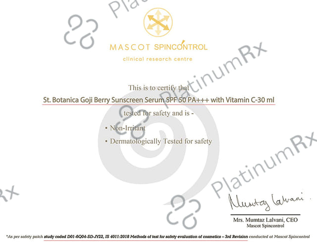 St.Botanica Goji Berry Sunscreen SPF 50 PA+++ Serum 30ml