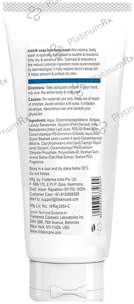 Fixderma Cosmetic Laboratories Oatsilk Soap Free Body Wash 200 ml