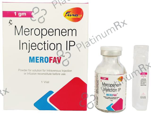 Merofav 1000mg Injection 1 Injection Favnox Pharma Pvt