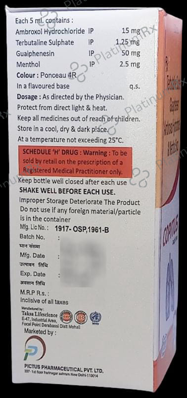 Copitus Syrup Sugar Free 100ml