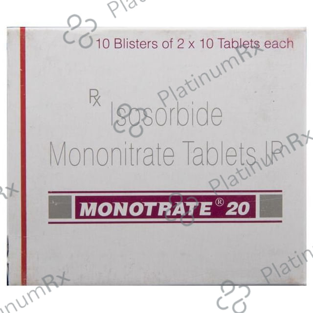 Monotrate 20mg Tablet 10s