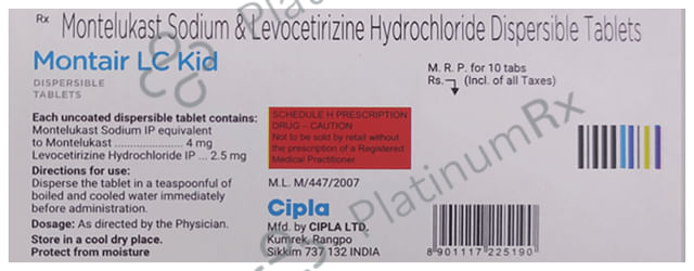 Montair LC Kid 2.5/4mg Tablet DT 10s