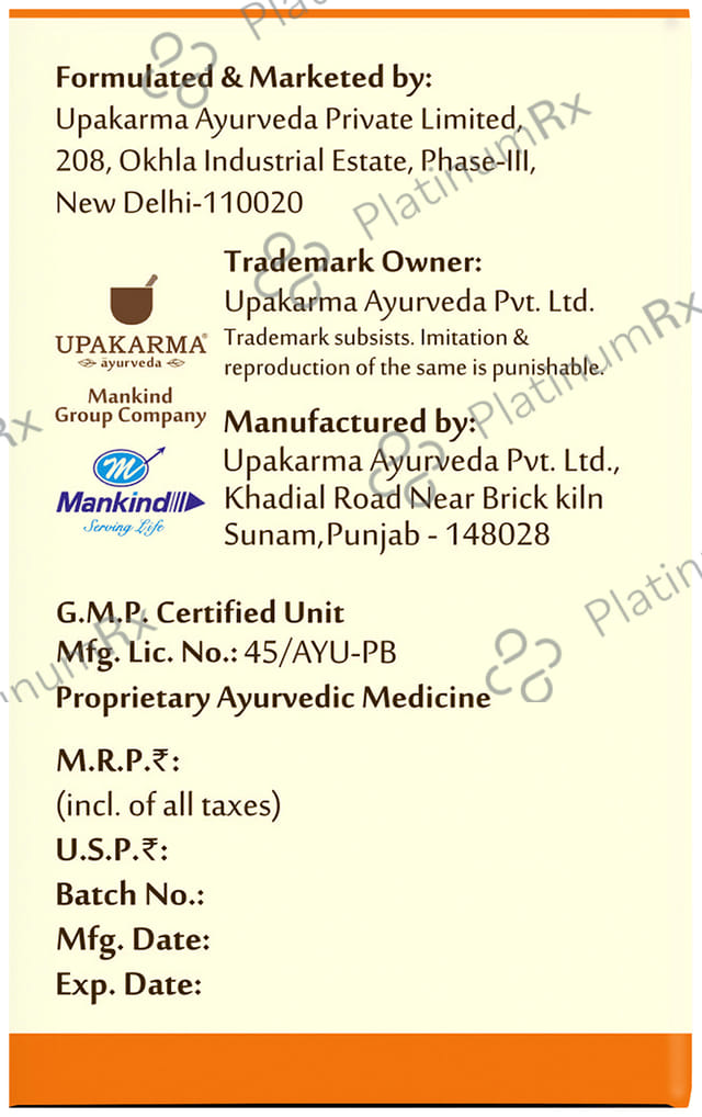 Upakarma Ayurveda Safed Musli Veg Capsule