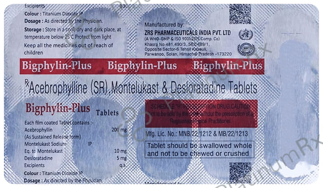 Bigphylin Plus 200/5/10mg Tablet 10s