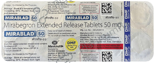 Mirablad 50mg Tablet 10s