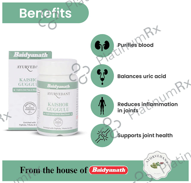 Baidyanath (Jhansi) Ayurvedant Kaishor Guggulu Tablet