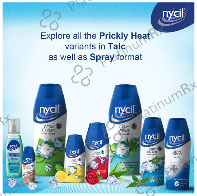 Nycil Cool Classic Prickly Heat Powder with Nycil Cool Herbal 50gm Free