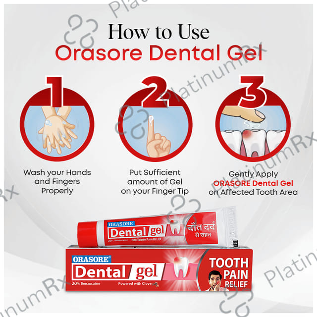 Orasore 20% Dental Gel 10gm