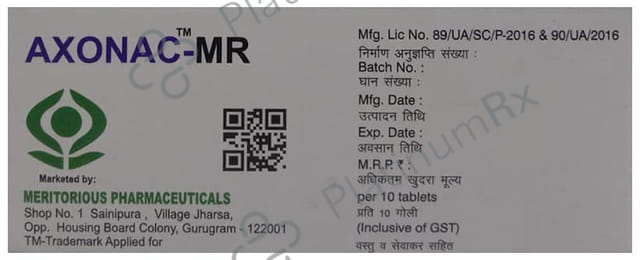 Axonac MR 4/60mg Tablet 10s
