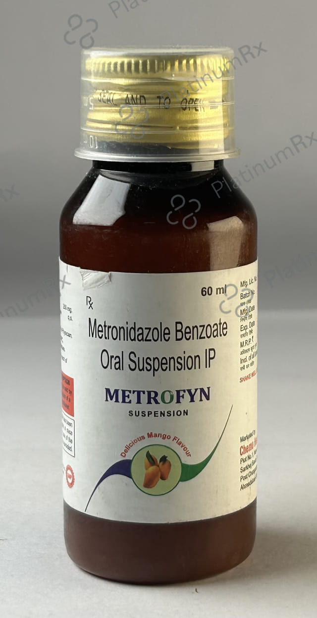 Metrofyn 200mg Delicious Mango Flavour Oral Suspension 60ml