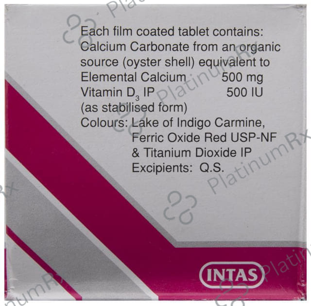 Calcitab 500mg/500IU Tablet 15s