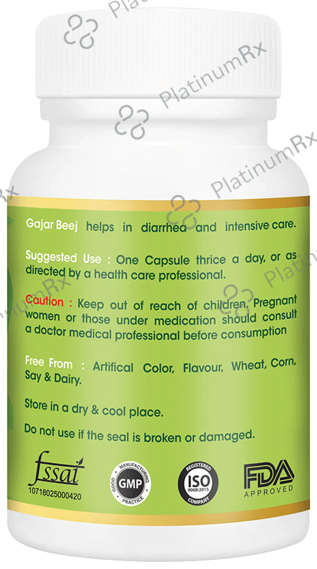 Vitagreen Gajar Beej 500mg Capsule
