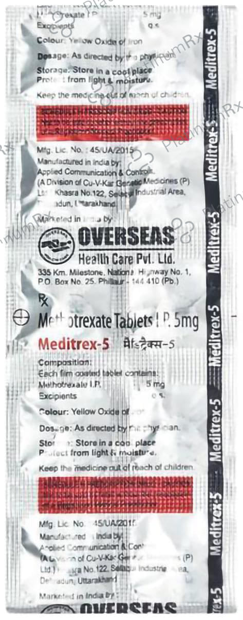 Meditrex 5mg Tablet 10s