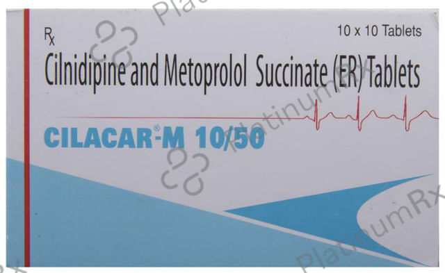 Cilacar M 10/50mg Tablet ER 10s
