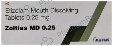 Zoltias 0.25mg Tablet MD 10s