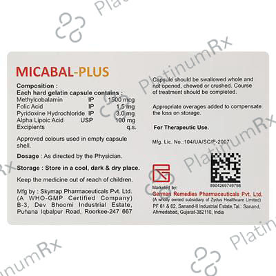 Micabal Plus 100mg Capsule 10s