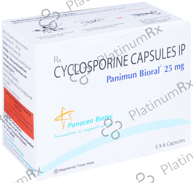 Panimun Bioral 25mg Capsule 6s