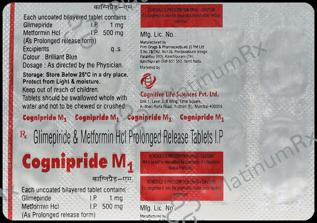 Cognipride M 1/500mg Tablet 10s