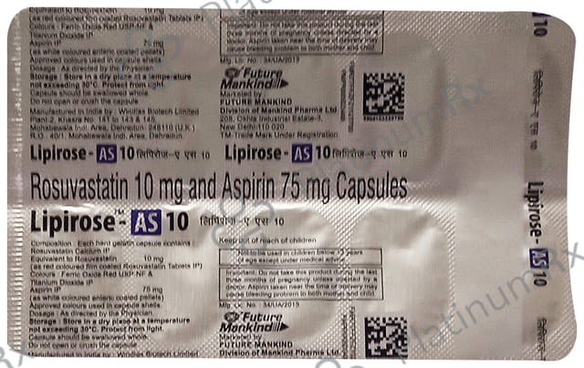 Lipirose AS 10/75mg Capsule 10s