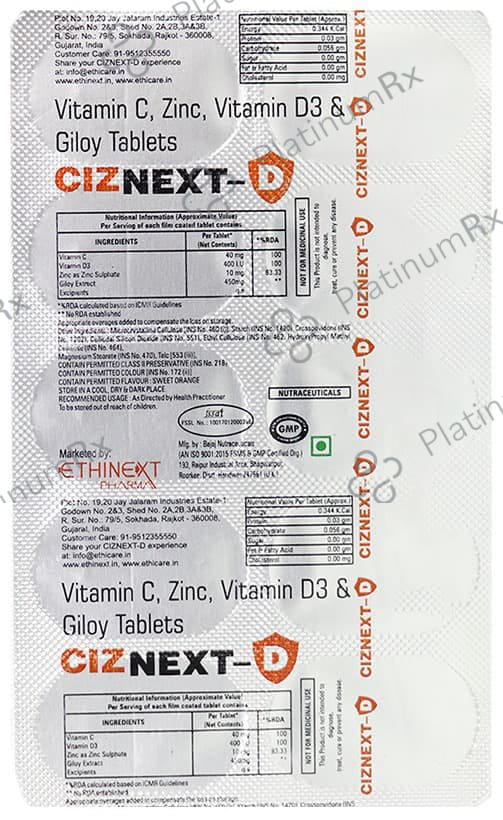 Ethicare Remedies Ciznext-D Tablet