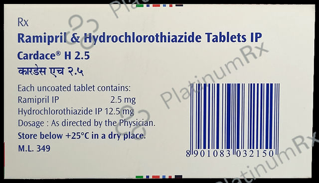 Cardace H 12.5/2.5 Tablet 15s