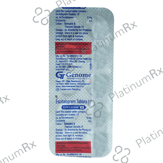 Eslopam 5mg Tablet 10s