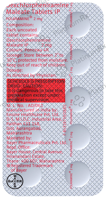 Polaramine 2mg Tablet 10s