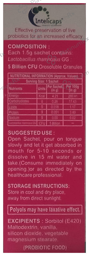 Intebact Insta 5 BN Orosoluble Granules Vanilla 1.5gm