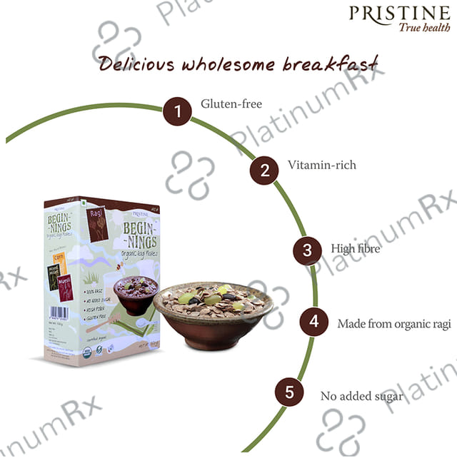 Pristine Beginnings Organic Ragi Flakes 150 gm