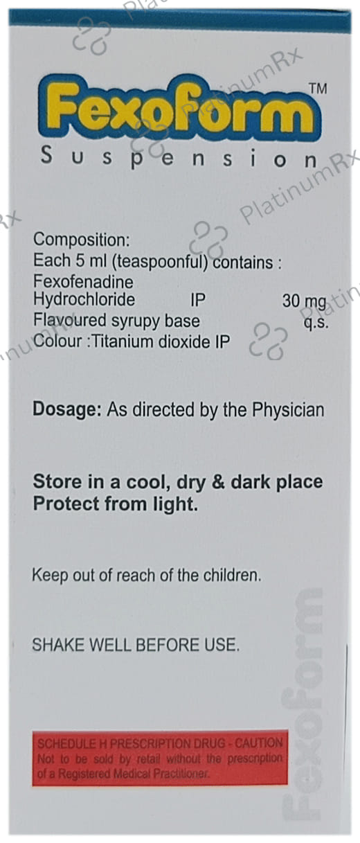 Fexoform Oral 30mg Suspension Strawberry 60ml