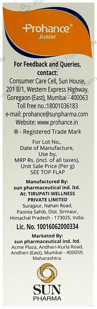 Prohance Junior Refill Vanilla Flavour Powder 200gm