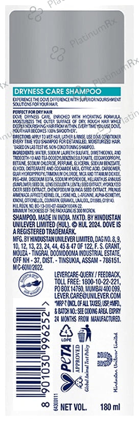 Dove Dryness Care Shampoo 180ml