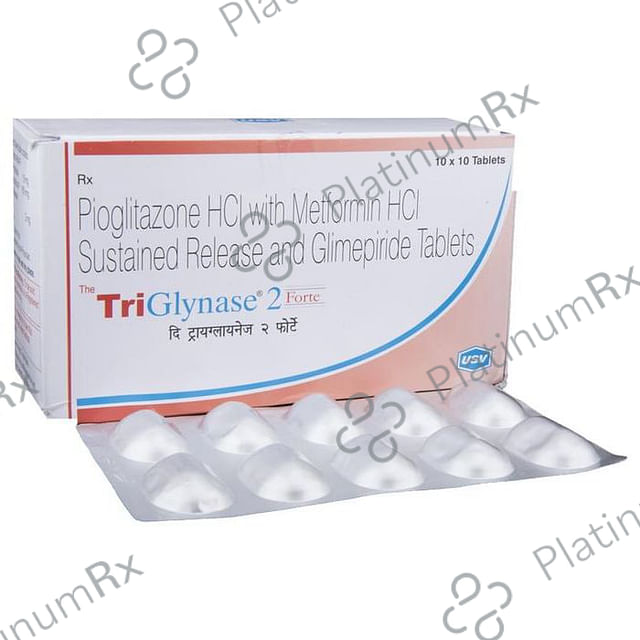 Triglynase Forte 2/1000/15mg Tablet SR 10s