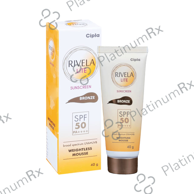 Rivela Lite Sunscreen Bronze SPF 50+ Cream 40gm