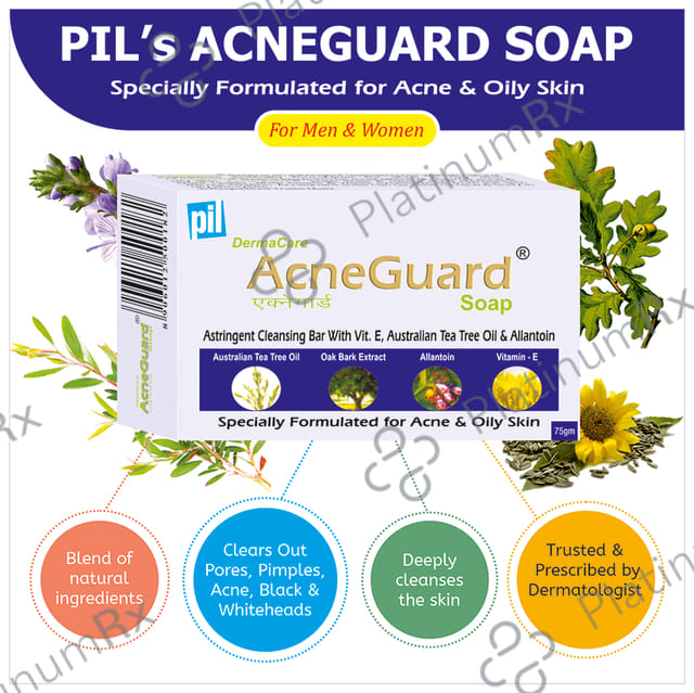 Acneguard Soap (75gm Each) 2 Soap