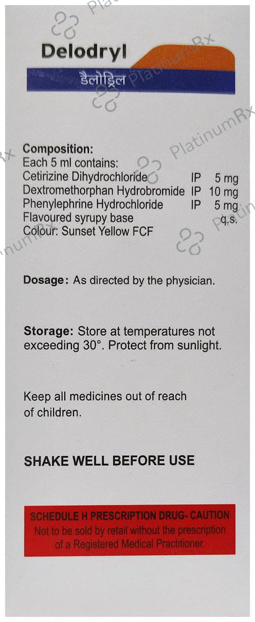 Delodryl 5/10/5mg Syrup 100ml