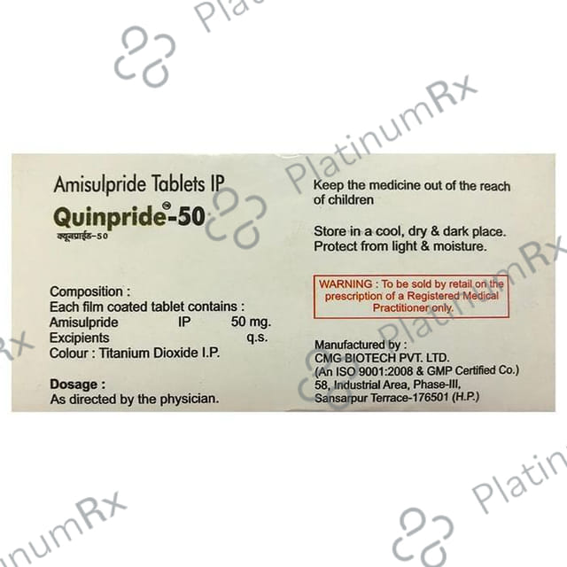 Quinpride 50mg Tablet 10s