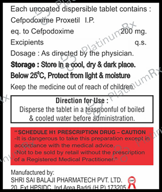 Cefopod 200mg Tablet 10 tablets Tablet MLS Healthcare Pvt Ltd