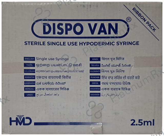 Dispovan Syringe with Needle 23G (1 x 2.5ml)