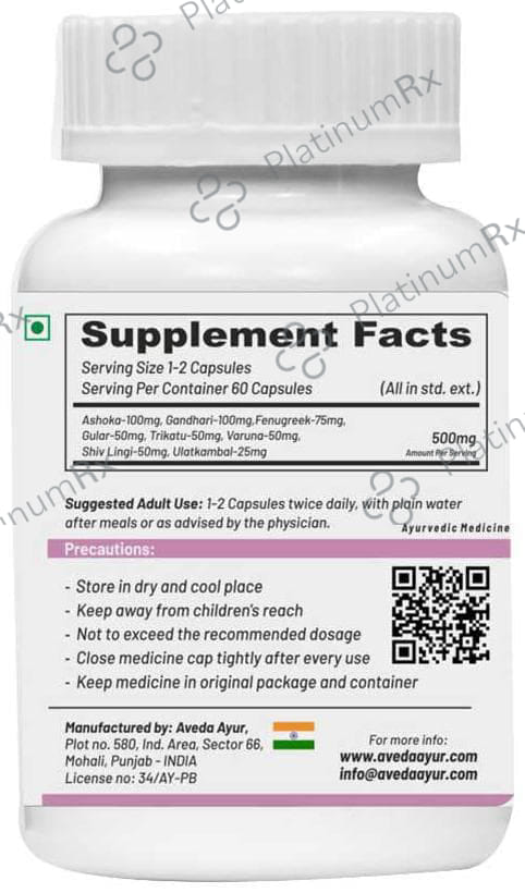 Life Aveda Premium Ova Cyst Veg Capsule
