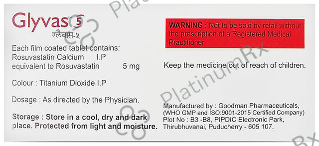 Glyvas 5mg Tablet